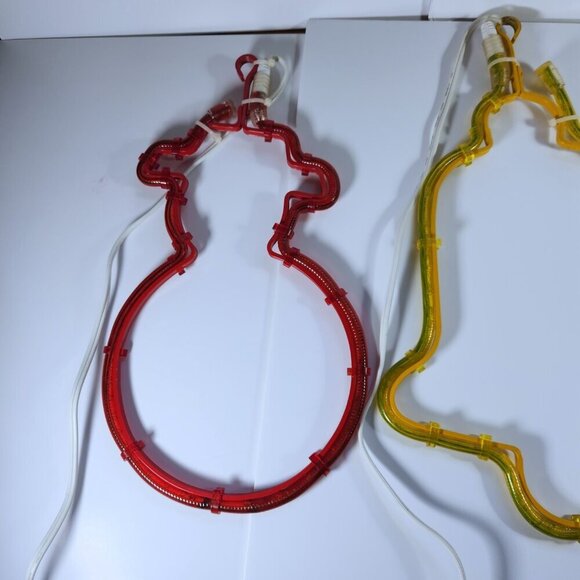 Christmas Rope Tube Lights Set of 4 Candy Cane Bell Snowman Christmas Stocking - Picture 10 of 16